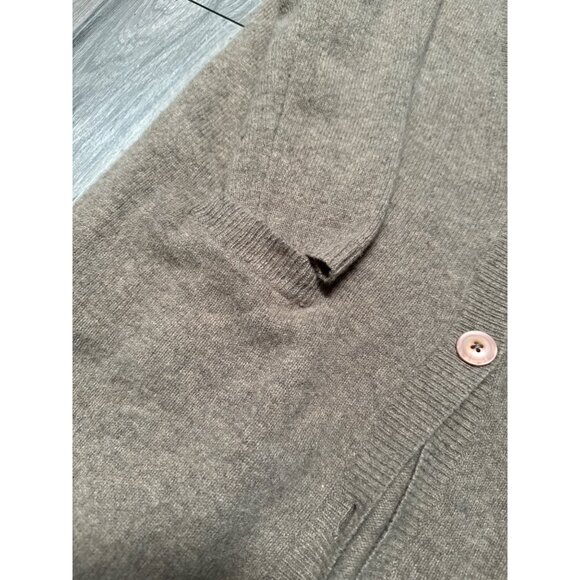 Icône G Tan 100% Wool Button-Up Cardigan Sweater READ - Picture 4 of 7